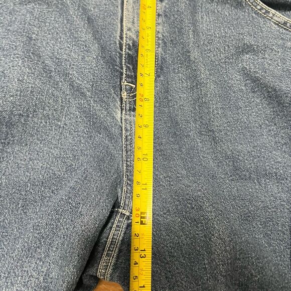 High Rise Carpenter Classic Denim Jeans Size 16 Regular Blue Country Farm Work - Picture 7 of 8